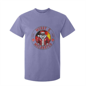 Black Santa Merry And Melanated T Shirt For Kid Christmas Holiday Gift TS12 Violet Print Your Wear