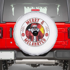 Black Santa Merry And Melanated Spare Tire Cover Christmas Holiday Gift TS12 White Print Your Wear