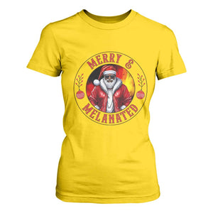 Black Santa Merry And Melanated T Shirt For Women Christmas Holiday Gift TS12 Daisy Print Your Wear