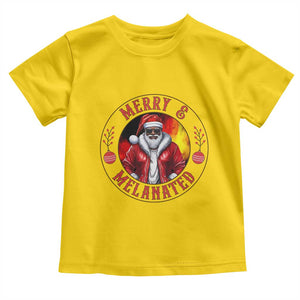Black Santa Merry And Melanated Toddler T Shirt Christmas Holiday Gift TS12 Daisy Print Your Wear