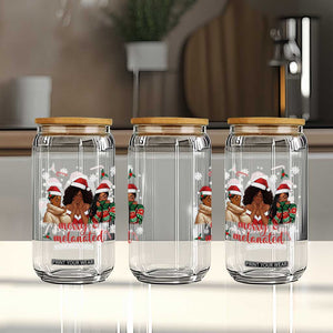 Melanin Christmas Glass Can Merry And Melanated Holiday Gift For Girl TS12 Print Your Wear