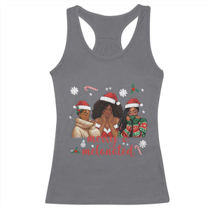 Melanin Christmas Racerback Tank Top Merry And Melanated Holiday Gift For Girl TS12 Charcoal Print Your Wear