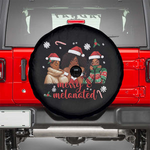 Melanin Christmas Spare Tire Cover Merry And Melanated Holiday Gift For Girl TS12 Black Print Your Wear