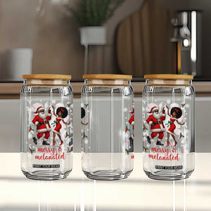 African American Christmas Glass Can Funny Dancing Black Santa And Mrs Claus Merry And Melanated TS12 Print Your Wear