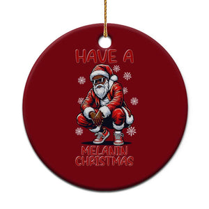 Have A Melanin Christmas Ceramic Ornament Black Pride Xmas Gift TS12 1pc Red Print Your Wear