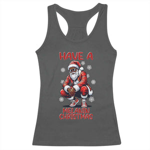 Have A Melanin Christmas Racerback Tank Top Black Pride Xmas Gift TS12 Dark Heather Print Your Wear