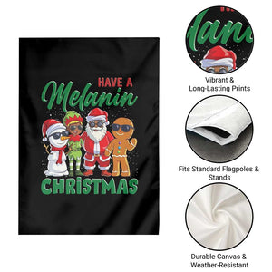Have A Melanin Christmas Garden Flag Black Family African American Xmas Gift TS12 Print Your Wear