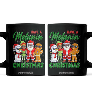 Have A Melanin Christmas Coffee Mug Black Family African American Xmas Gift TS12 Black Print Your Wear