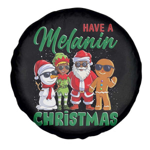 Have A Melanin Christmas Spare Tire Cover Black Family African American Xmas Gift TS12 Print Your Wear