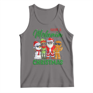 Have A Melanin Christmas Tank Top Black Family African American Xmas Gift TS12 Deep Heather Print Your Wear