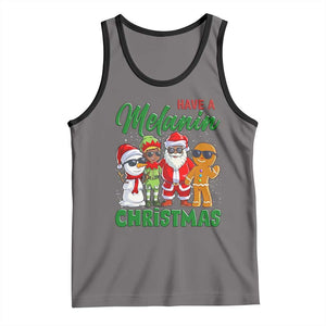 Have A Melanin Christmas Tank Top Black Family African American Xmas Gift TS12 Deep Heather Black Print Your Wear