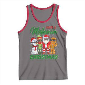 Have A Melanin Christmas Tank Top Black Family African American Xmas Gift TS12 Deep Heather Red Print Your Wear