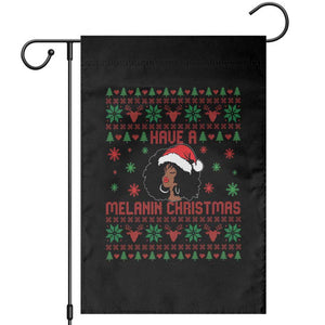 Have A Melanin Christmas Garden Flag Cute Black Santa Girl Ugly Xmas TS12 Black Print Your Wear