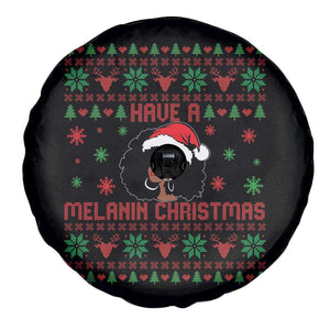 Have A Melanin Christmas Spare Tire Cover Cute Black Santa Girl Ugly Xmas TS12 Print Your Wear