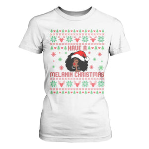 Have A Melanin Christmas T Shirt For Women Cute Black Santa Girl Ugly Xmas TS12 White Print Your Wear
