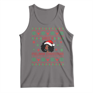 Have A Melanin Christmas Tank Top Cute Black Santa Girl Ugly Xmas TS12 Deep Heather Print Your Wear