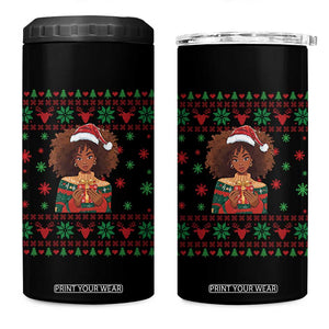 Black Queen Christmas 4 in 1 Can Cooler Tumbler African American Girl Black Pride TS12 One Size: 16 oz Black Print Your Wear
