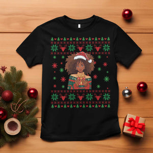 Black Queen Christmas T Shirt African American Girl Black Pride TS12 Black Print Your Wear