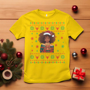 Black Queen Christmas T Shirt African American Girl Black Pride TS12 Daisy Print Your Wear