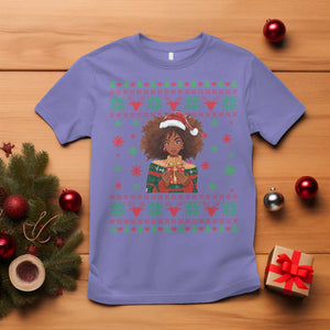 Black Queen Christmas T Shirt African American Girl Black Pride TS12 Violet Print Your Wear