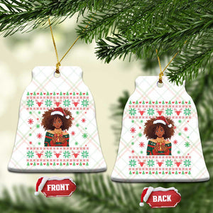 Black Queen Christmas Ceramic Ornament African American Girl Black Pride TS12 Print Your Wear