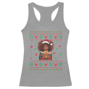 Black Queen Christmas Racerback Tank Top African American Girl Black Pride TS12 Sport Gray Print Your Wear