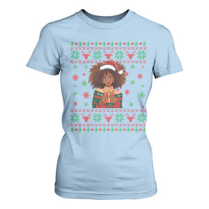 Black Queen Christmas T Shirt For Women African American Girl Black Pride TS12 Light Blue Print Your Wear