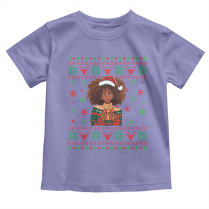 Black Queen Christmas Toddler T Shirt African American Girl Black Pride TS12 Violet Print Your Wear