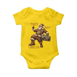 They Not Like Us Baby Onesie Funny Christmas Black Santa Claus TS12 Daisy Print Your Wear