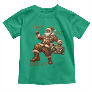 They Not Like Us Toddler T Shirt Funny Christmas Black Santa Claus TS12 Irish Green Print Your Wear