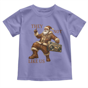 They Not Like Us Toddler T Shirt Funny Christmas Black Santa Claus TS12 Violet Print Your Wear