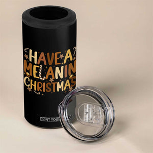 Funny Black Pride Have A Melanin Christmas 4 in 1 Can Cooler Tumbler Culture Gift TS12 Print Your Wear