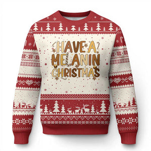 Funny Black Pride Have A Melanin Xmas Ugly Christmas Sweater Culture Gift TS12 Beige Red Print Your Wear