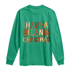 Funny Black Pride Have A Melanin Christmas Long Sleeve Shirt Culture Gift TS12 Irish Green Print Your Wear