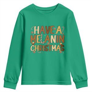 Funny Black Pride Have A Melanin Christmas Youth Sweatshirt Culture Gift TS12 Irish Green Print Your Wear