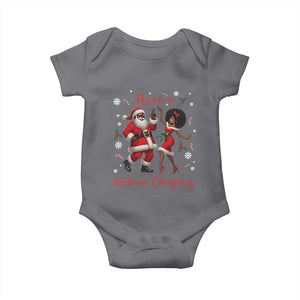 Have A Melanin Christmas Baby Onesie Funny Dancing Santa And Mrs Claus Culture Gift TS12 Charcoal Print Your Wear
