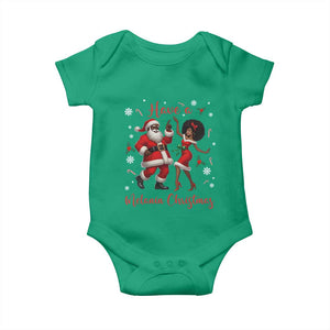 Have A Melanin Christmas Baby Onesie Funny Dancing Santa And Mrs Claus Culture Gift TS12 Irish Green Print Your Wear