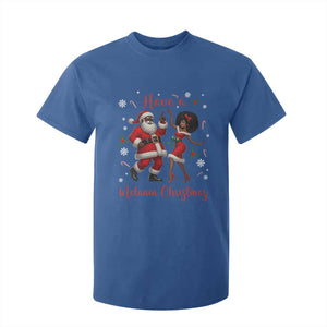 Have A Melanin Christmas T Shirt For Kid Funny Dancing Santa And Mrs Claus Culture Gift TS12 Royal Blue Print Your Wear