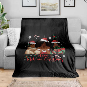Have A Melanin Christmas Throw Blanket Black Girl Xmas Gift TS12 Print Your Wear