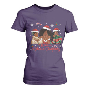 Have A Melanin Christmas T Shirt For Women Black Girl Xmas Gift TS12 Purple Print Your Wear