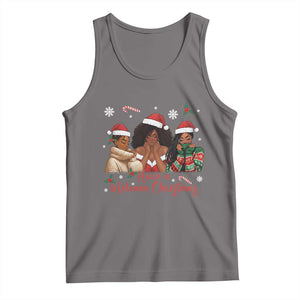 Have A Melanin Christmas Tank Top Black Girl Xmas Gift TS12 Deep Heather Print Your Wear