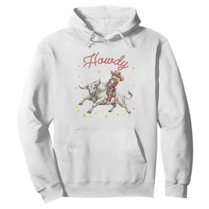 Funny Nutcracker Bull Riding Hoodie Howdy Western Christmas Holiday Gift TS12 White Print Your Wear