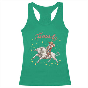 Funny Nutcracker Bull Riding Racerback Tank Top Howdy Western Christmas Holiday Gift TS12 Irish Green Print Your Wear