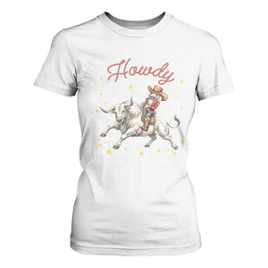 Funny Nutcracker Bull Riding T Shirt For Women Howdy Western Christmas Holiday Gift TS12 White Print Your Wear