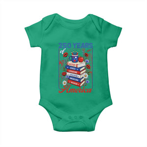 250 Years Of America American Teacher Graphic Baby Onesie Patriotic Educator Gift TS12 Irish Green Print Your Wear