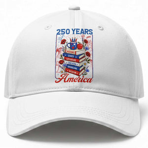 250 Years Of America American Teacher Graphic Baseball Cap Patriotic Educator Gift