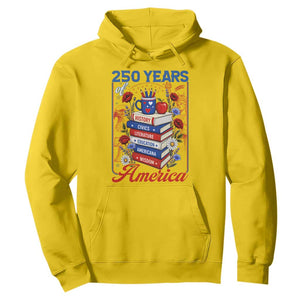 250 Years Of America American Teacher Graphic Hoodie Patriotic Educator Gift TS12 Daisy Print Your Wear