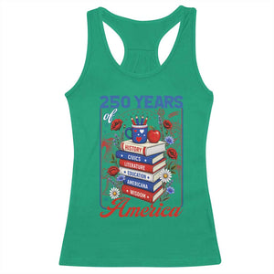 250 Years Of America American Teacher Graphic Racerback Tank Top Patriotic Educator Gift TS12 Irish Green Print Your Wear