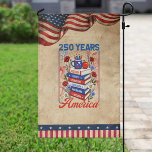 250 Years Of America American Teacher Graphic Patriotic Garden Flag Educator Gift TS12 Vintage Rustic Tan Navy Print Your Wear