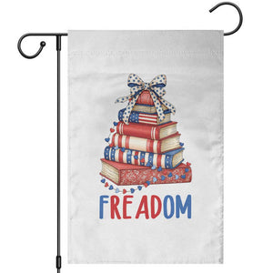 Funny Patriotic Book Lover Gift Garden Flag Freadom TS12 White Print Your Wear
